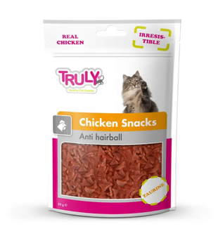 Truly Chicken Snacks (Anti hairball) - Ласощі для профілактики утворення шерстяних комків з куркою для котів, 50