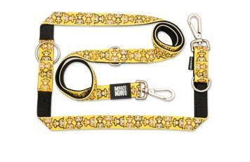 Поводок многофункциональный Max & Molly Multi-Function Leash Monkey Maniac с принтом Обезьянки, L
