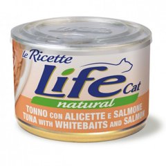 LifeCat консерва для кошек Тунец с анчоусами и лососем, 150 г