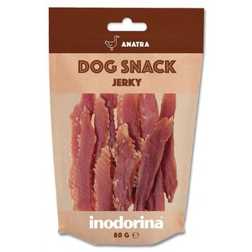 Ласощі для собак Inodorina Jerky Anatra зі шматочками качки, 80 г