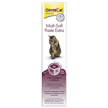 GimCat Malt-soft Extra - Паста для виведення шерсті зі шлунку котів