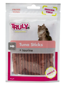 Truly Tuna Sticks + Taurine - Ласощі для котів палички з тунцем і таурином 50 г