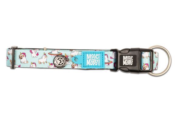 Ошейник для собак Max & Molly Smart ID Collar Unicorn с принтом Единорог, XS