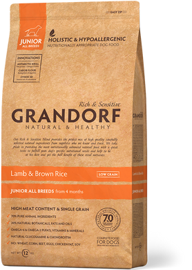 Grandorf Lamb and Turkey Junior Medium & Maxi Breeds - Грандорф сухой комплексный корм для юниоров средних и крупных пород с ягненком и индейкой