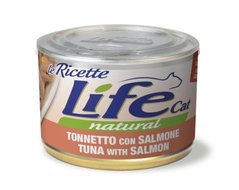 LifeCat консерва для котов тунец с лососем, 150 г