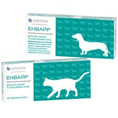 Arterium Енвайр таблетки від глистів для котів,цуценят та собак дрібних порід, 1 табл