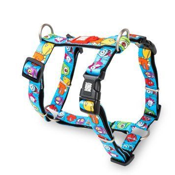 Шлейки для собак Max & Molly H-Harness Little Monsters с принтом Маленькие монстры, M