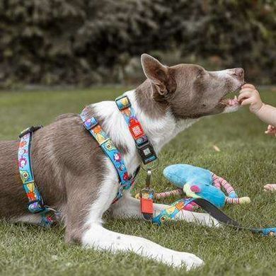 Шлейки для собак Max & Molly H-Harness Little Monsters з принтом Маленькі монстри, M