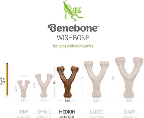 Benebone Wishbone peanut butter - Жувальна іграшка зі смаком арахісової пасти