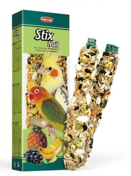 Padovan STIX FRUIT parrocchetti Зерновая палочка с фруктами для птиц Стикс Фрут 100 г