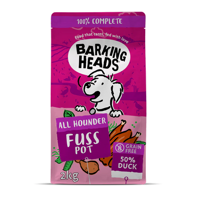 Barking Heads All Hounder Fuss Pot Duck - Сухой корм для собак всех пород с уткой