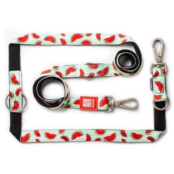 Поводок многофункциональный Max & Molly Multi-Function Leash Watermelon с принтом Арбуз, S