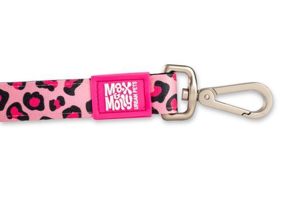 Повідець короткий для собак Max & Molly Short Leash Leopard Pink з леопардовим принтом, XS