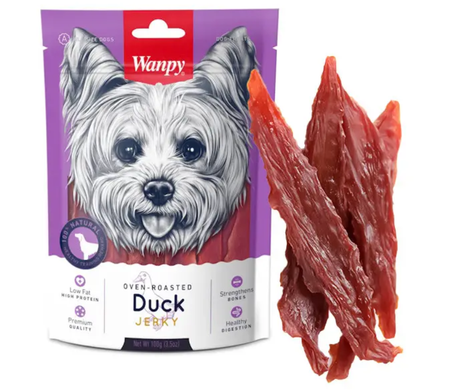 Wanpy duck jerky - філе качки в'ялене ласощі для собак, 454 г