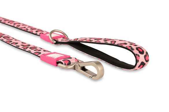 Поводок короткий для собак Max & Molly Short Leash Leopard Pink с леопардовым принтом, XS